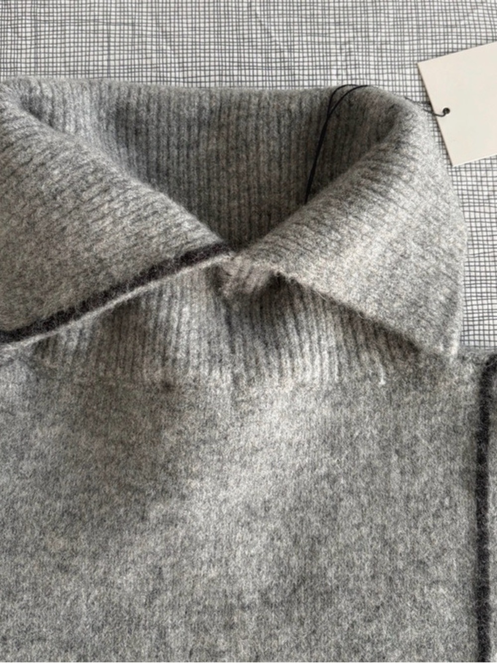 NWT Zara Gray Knit Mock Turtleneck Sweater Sleeve M- Code 1361 - Picture 13 of 13